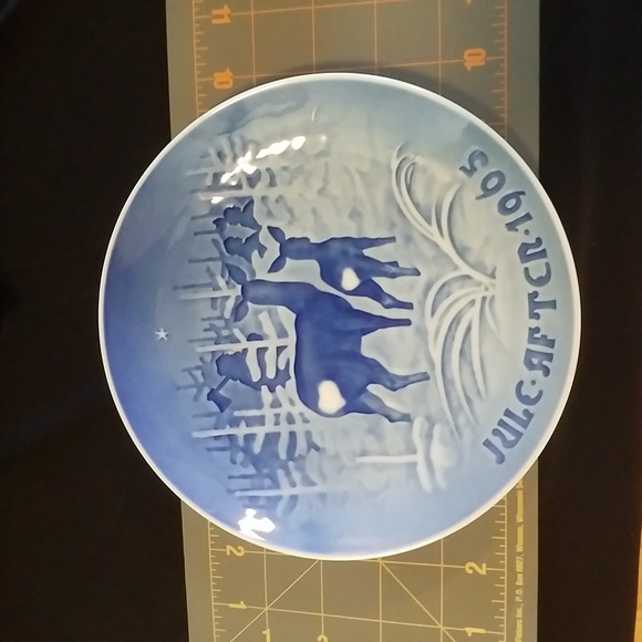 PLATE Bing & Grondahl Copenhagen 1965 JULE AFTER I Skoven for Jul Christmas - Picture 3 of 3
